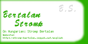 bertalan stromp business card